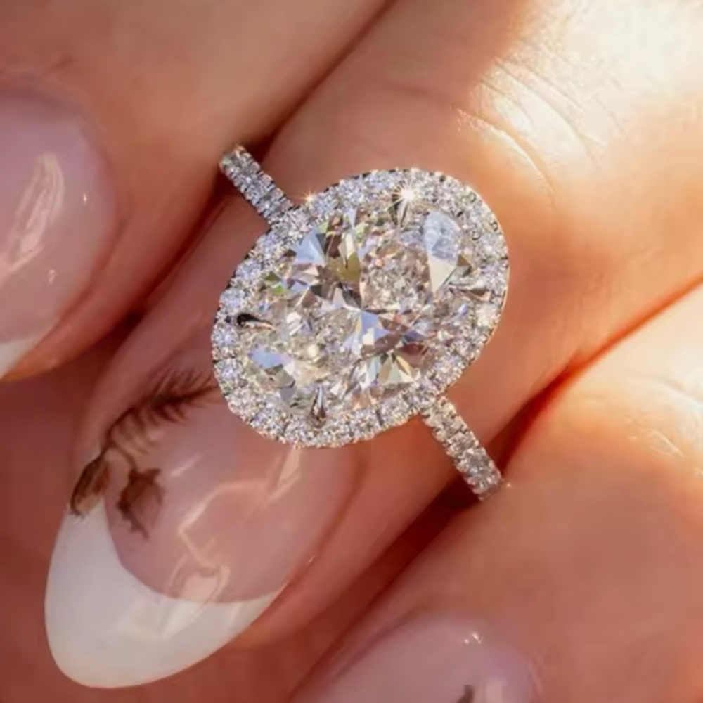 3ct Oval Cut Ring - Picture 4 of 12